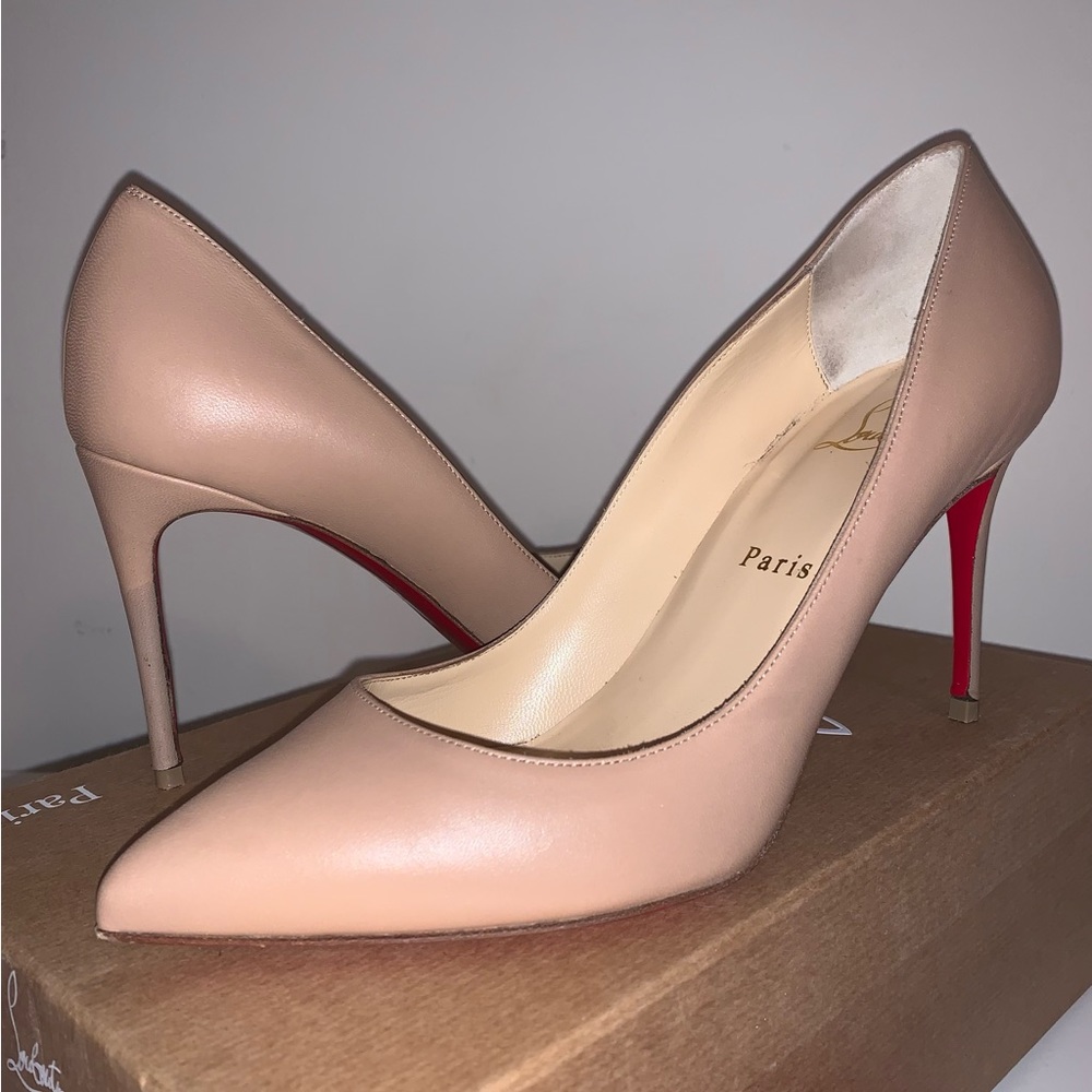 Christian Louboutin - Nude - Pigalle Follies 85 Leather Pumps